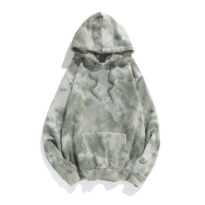 Sudadera con Capucha Unisex Verde Claro, Corte Holgado, Manga Larga, con Bolsillo, Informal, Tejida, para Otoño - Product Image 6