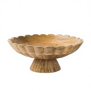Moderna Decoración Vintage para el Hogar, Centro de Mesa para Servir Frutas, Tazón de Madera de Acacia Hecho a Mano, Pulido, Ecológico - Product Image 2