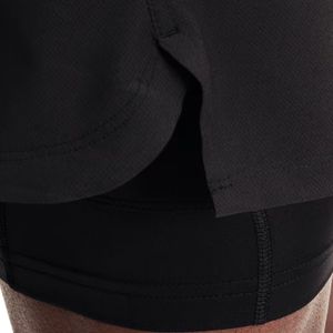 Shorts de sport double couche pour hommes, séchage rapide, performance optimale, avec doublure de compression intégrée pour l'entraînement en salle et la mise en forme. - Product Image 4