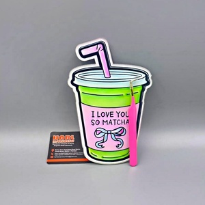 HARL Placas Magnéticas Acrílicas para Pestañas con Diseño de Taza de Café Matcha, Herramientas de Belleza Duraderas, Color Personalizado de Moda - Product Image 5