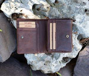 High Grade Genuine Leather Tri Fold <b>Wallet</b> <b>Men</b> Custom Logo Real Cowhide <b>Card</b> <b>Holder</b> Slim <b>Mens</b> Billfold LTW-0194 - Product Image 1