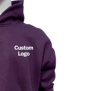 Sudadera de invierno 100% algodón polar transpirable con capucha, cordón ajustable, puños y dobladillo acanalados, bolsillos delanteros, servicio OEM para hombre - Product Image 4