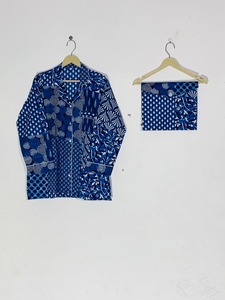 Ensemble de salon imprimé mosaïque bleu - Product Image 2