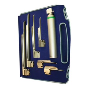 High Quality New Set 6 Reusable Stainless Steel Laryngoscopes Manual Power Source Fiber <b>Optic</b> <b>Instrument</b> Surgical Basis SURGICAL - Product Image 3