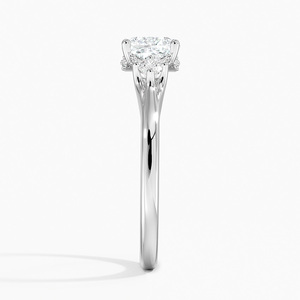 Anillo BOJ 078 con Corte Cojín, Plata 925, Halo de Diamantes, Anillo Solitario con Piedra de 2ct, Color D, VVS1, Moissanita, Certificado GRA, Precio Bajo - Product Image 3
