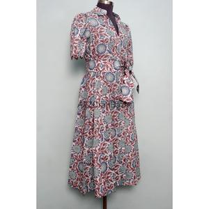 Vestido de Fiesta Moderno, Estilo Dulce, Vestido de Verano, Estampado Floral a Mano, Algodón, Estilo Canguro, Hermoso Vestido Casual en Línea A para Mujer - Product Image 5