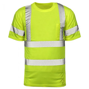 Workwear Short Sleeve High Visibility Reflective Safety T-Shirts Construction Hi Vis <b>Working</b> Wear Unisex Safety Worker T-Shirts - Product Image 5