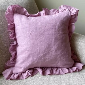<b>Rectangular</b> Linen <b>Cushion</b> <b>Cover</b> Solid Color Ruffle Bohemian Style Home Decor Pillow Case - Product Image 4