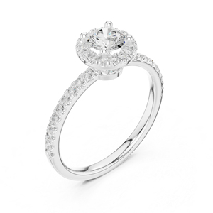 แหวนหมั้นเพชรทรงกลมทองคำ 14K สีเหลืองสำหรับผู้หญิง |   เพชรที่เพิ่งเพาะเลี้ยง - Product Image 4