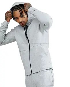 Số lượng lớn bán buôn tùy chỉnh dây kéo đồng bằng màu đen tập thể dục hoodie, mới thời trang với chất lượng cao người đàn ông grey hoodie AA 588