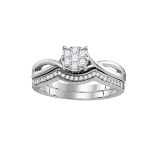 Bague en or blanc 14 carats avec diamant rond véritable de 0,50 carat pour femme | Bague de mariage empilable pour anniversaire et fiançailles, bijoux fins - Product Image 3