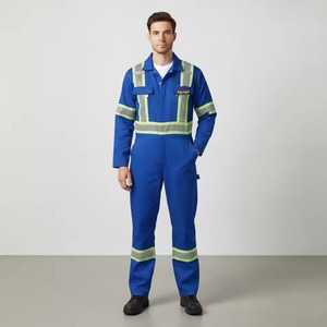 ชุดช่างเชื่อมแบบทนไฟ FRC ป้องกันไฟ สะท้อนแสง สำหรับงานก่อสร้าง ชุดคลุมป้องกันไฟ - Product Image 3