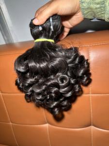 ผมต่อแบบเวอร์จินอินเดียนเรมี่ เนื้อผมแบบซิลค์ บouncy wave  แบบดิบจากวัด  นุ่มเป็นธรรมชาติ ไม่ผ่านการแปรรูป: ไม่ใช่แบบถาวร - Product Image 5