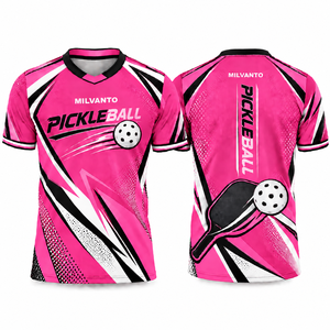 Maillot de pickleball rose personnalisé pour hommes et femmes, maillot de pickleball de qualité supérieure, maillot de sport pour paddle, uniforme de sport pour raquette - Product Image 1