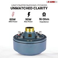 Ensemble de haut-parleurs à cornet 5Core PA, driver de compression 2 pouces, 600W, 16 ohms, corps en aluminium résistant aux intempéries, filetage 18 TPI