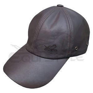 Gorras de Béisbol de Cuero Genuino, 6 Paneles, Diseño Deportivo Liso, Color Sólido, Logotipo Bordado Personalizado, Gorras Unisex de Moda - Product Image 2
