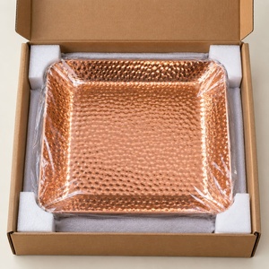 Bandeja de Cobre Hecha a Mano, Decorativa Rústica para Mesa, Paquete Individual - Product Image 5