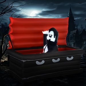 Decorazioni di Halloween da Esterno Giganti da 6 Piedi, Bara di Vampiro Gonfiabile a LED per Giardino, Prato e Feste - Product Image 2