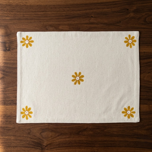 Handmade Cotton Table Mats Set Floral <b>Block</b> Print Durable Washable Reusable Dining Kitchen Decor |Wholesale India Export Quality - Product Image 1