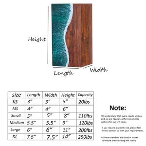 Urna Funeraria Artesanal de Madera de Palisandro con Arte de Resina de Olas Oceánicas, Recuerdo Conmemorativo - Product Image 4