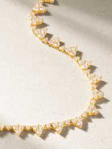 Elegante Collar Gargantilla de Diamantes Florales con Incrustaciones de Micro Pavé, Joyería de Lujo para Boda en Oro de 18K para Mujer - Product Image 2