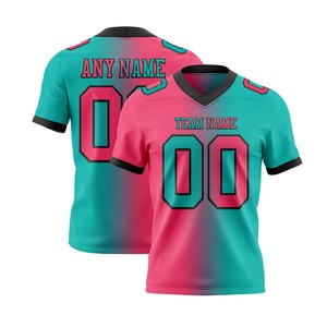 Camiseta de Fútbol Americano para Jóvenes y Adultos, 100% Poliéster, Sublimación Corta, Nombre y Número del Equipo Personalizados, Proveedor Frontal, Deportivo - Product Image 5