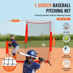 Schermo da Battuta Portatile 7x7 piedi per Allenamento Baseball e Softball - Protezione Corpo di L Screen - Product Image 2