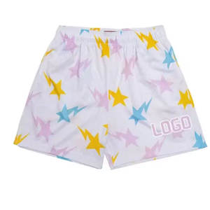 กางเกงขาสั้นผู้ชายขายส่งราคาพิเศษ ลายดอกไม้เต็มตัว กางเกงกีฬาแบบสั่งทำ กางเกงรัดรูป กางเกงตาข่าย พร้อมโลโก้สั่งทำ - Product Image 5