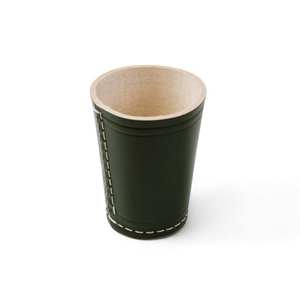 ถ้วยลูกเต๋าทรงกระบอกหนัง PU สีดำ อุปกรณ์เสริมสำหรับเกมคาสิโน โป๊กเกอร์ ถ้วยลูกเต๋าคุณภาพสูง - Product Image 3