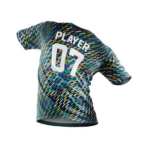 Camiseta de Fútbol Personalizada, Transpirable, de Secado Rápido, 100% Poliéster, Mangas Cortas, con Nombre del Equipo y Logotipo, para Clubes y Equipos de Fútbol - Product Image 6