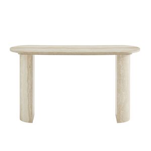 Tavolo Console Moderno da 55,12 Pollici con Motivo in Finto Marmo MARS, Tavolino Sottile in MDF per Soggiorno - Product Image 2