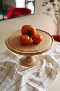 Support à gâteau rond en bois classique, durable, écologique, résistant à la chaleur et compatible lave-vaisselle pour la maison et la cuisine – Nouvelle version populaire - Product Image 6