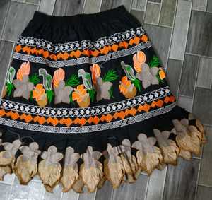 Custom New Design Flower Embroidered Cotton Fabric Pohnpei Skirt Ankle-Length Solid Chiffon 100% Cotton Women <b>Mini</b> Skirts 2026 - Product Image 2