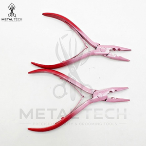 Juego de Pinzas Profesionales de Acero Inoxidable con Degradado Rosa para Remover Extensiones de Cabello, Abridor de Anillos Micro de Múltiples Orificios, Kit de Herramientas para Salón - Product Image 5