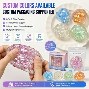Al por mayor: Llavero de juguete antiestrés con cuentas iridiscentes y cadena de cuentas blandas, con bolsa con cremallera, regalo de relajación para viajes - Product Image 3