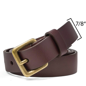 Black Cow Hide Formal <b>Belt</b> With Gold Tone Pin Buckle Durable Leather Men's Dress <b>Belt</b> Solid Color Style - Product Image 5