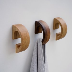 Solid Wood Wall Mounted <b>Peg</b> Hook Minimalist <b>Coat</b> Hanger Storage Organizer for Modern Residential Spaces - Product Image 4