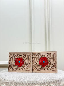 Portefeuilles en cuir travaillés à la main, nouvelle tendance, portefeuille long à fermeture éclair pour homme, vente chaude, couleur marron tendance, porte-monnaie, cadeau pour lui - Product Image 2