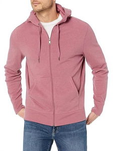 เสื้อฮู้ดซิปผู้ชาย สีเทา ทรงปกติ สีพื้น ผ้าถักลำลอง 100% ผ้าฝ้าย สำหรับใส่ในฤดูใบไม้ร่วง - Product Image 4