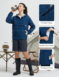 Chaqueta Cortavientos Personalizable para Mujer, Impermeable, Lisa, para Actividades al Aire Libre - Product Image 6