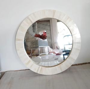 Espejo de Pared con Incrustaciones de Hueso de Diseño, Decoración para el Hogar Hecha a Mano de Primera Calidad - Product Image 2