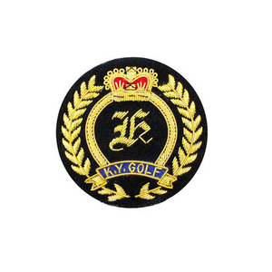 งานปักด้วยด้ายทองคำแบบแฮนด์เมด OEM ป้ายและตราปักแฮนด์เมดแบบกำหนดเอง คุณภาพสูง ผู้ผลิตตามขนาดที่กำหนด ทองแดงสำหรับเสื้อเบลเซอร์ - Product Image 5