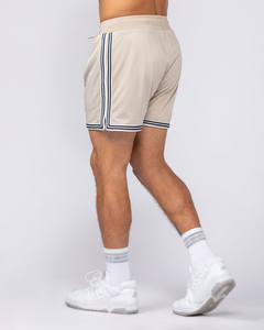 Pantalones Cortos de Baloncesto de Malla para Hombre, Retro, con Rayas, Cordón Ajustable, Ropa de Gimnasio, Personalizados, Marca Privada MOE, Ropa Deportiva, Fábrica OEM - Product Image 2