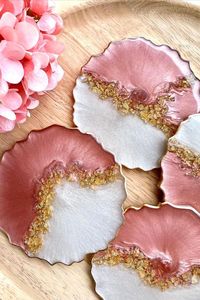 Premium Geode Resin <b>Coasters</b> – Elegant Handmade Gift Resin Art <b>Coaster</b> <b>Set</b> – Stylish Coffee Table Decor - Product Image 4