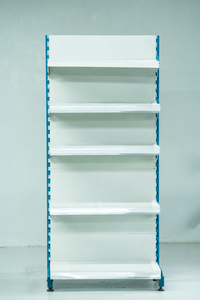 Vertical Metal Gondola <b>Shelf</b> 1-Tier Adjustable Freestanding Single-Sided Square Supermarket <b>Rack</b> Heavy Duty Powder Coated Quick - Product Image 6