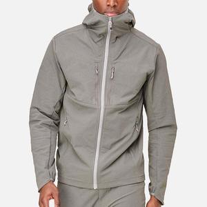 Veste unisexe coupe-vent respirante à séchage rapide avec capuche, manches longues, couleur unie, fermeture éclair sur le devant, style sportif, vêtement d'été ample en nylon - Product Image 1