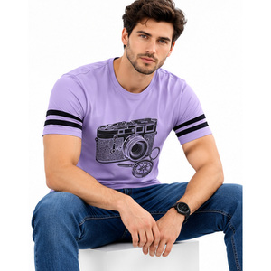 Camiseta de algodón para hombre, uso diario, tela suave premium, logotipo personalizado, ropa OEM ODM, proveedor de fábrica, camiseta de cuello redondo de algodón para hombre - Product Image 5