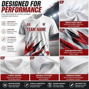 Maillots de football personnalisés 2026 – Nom, numéro et logo personnalisables – Tenue d'équipe pour hommes, femmes et jeunes – Maillot de football sur mesure - Product Image 6