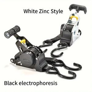 Tenditore Automatico a Cricchetto per Cinghie, Robusto in Acciaio, per Fissaggio Bagagli, Moto e Carichi, con Funzione Bypass B - Product Image 4