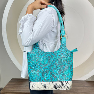 กระเป๋าโท้ทหนังวัวแท้สำหรับผู้หญิง, กระเป๋าสะพายไหล่แฟชั่นหนังวัวแท้ - Product Image 4